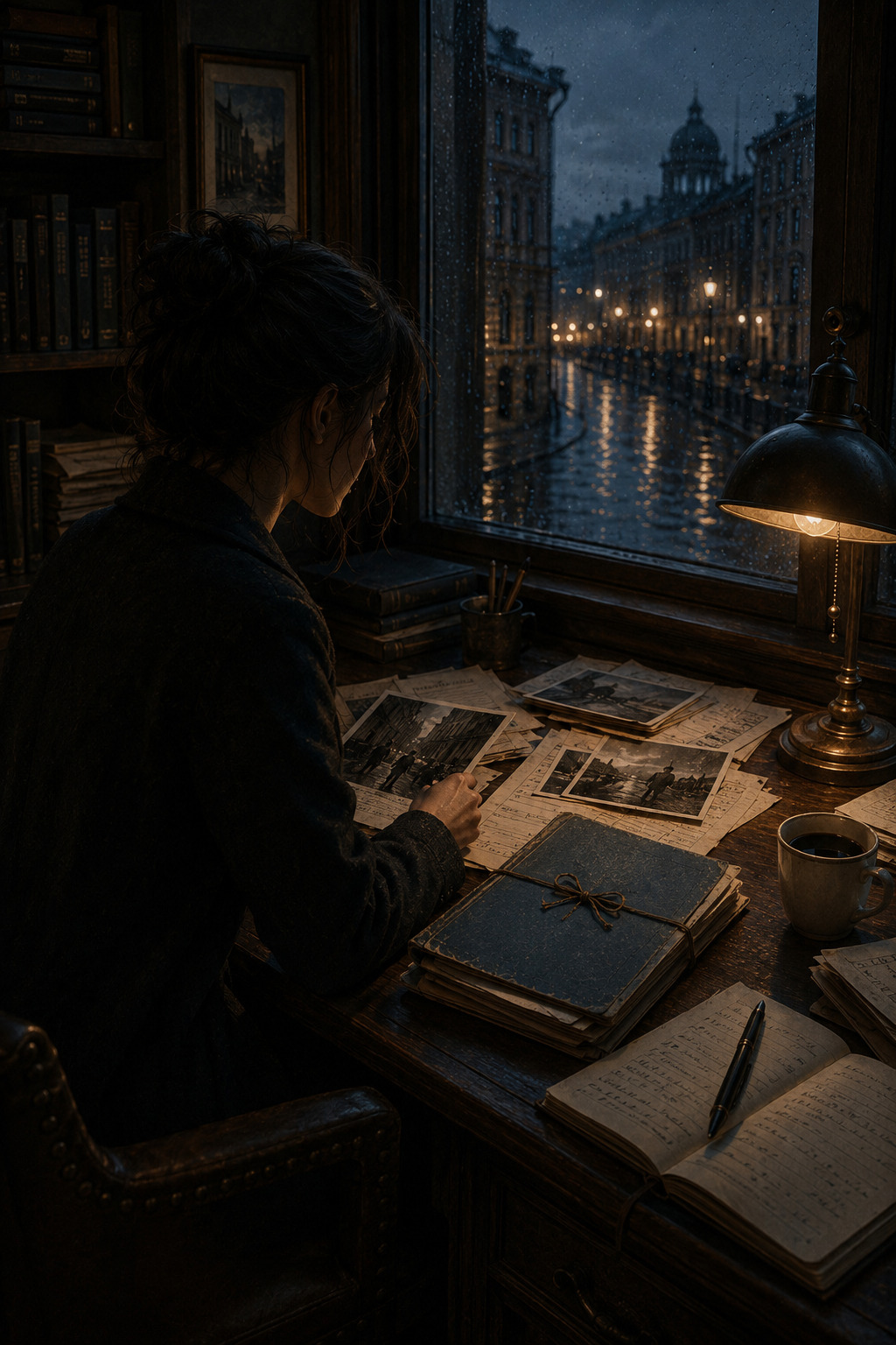 Case file, evidence photographs and investigation notes for Chapter 3, Gromov, of The Alibi of St. Petersburg